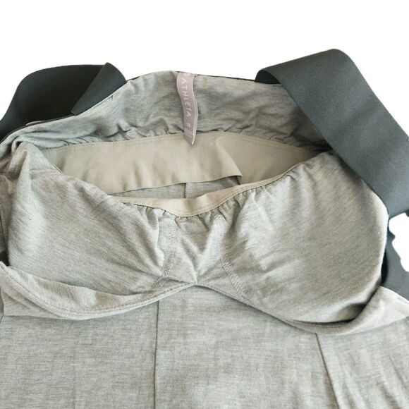 Athleta Santorini Tennis Dress SZ XS Sage Green V-Neck Sleeveless Activewear - Picture 9 of 13